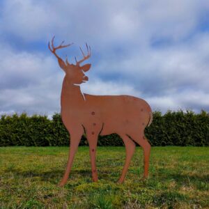 ST910 Edelrost Hirsch-Skulptur