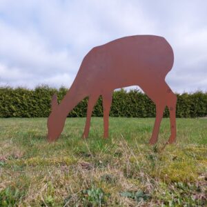 ST911 Edelrost Reh-Skulptur