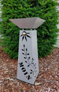 Säule 80cm in Platingrau RAL7036