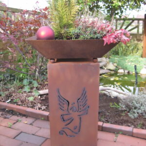 RS38 Edelrost Säule_50cm "Engel"