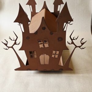 RV001 Edelrost Vogelhäuschen "Hexenhaus"
