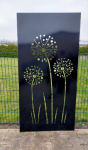 Sichtschutz in Schwarz glänzend