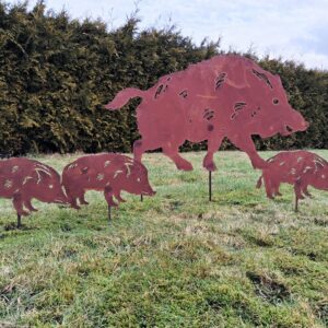 ST805 4er Set Wildschweinfamilie'/ bestehend aus 1 Wildschwein (ST806) mit 3 Frischlingen (ST807)